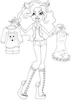 do wydruku kolorowanki monster high, obrazek Clawdeen Wolf dla dziewczyn do wydrukowania i pomalowania numer  3